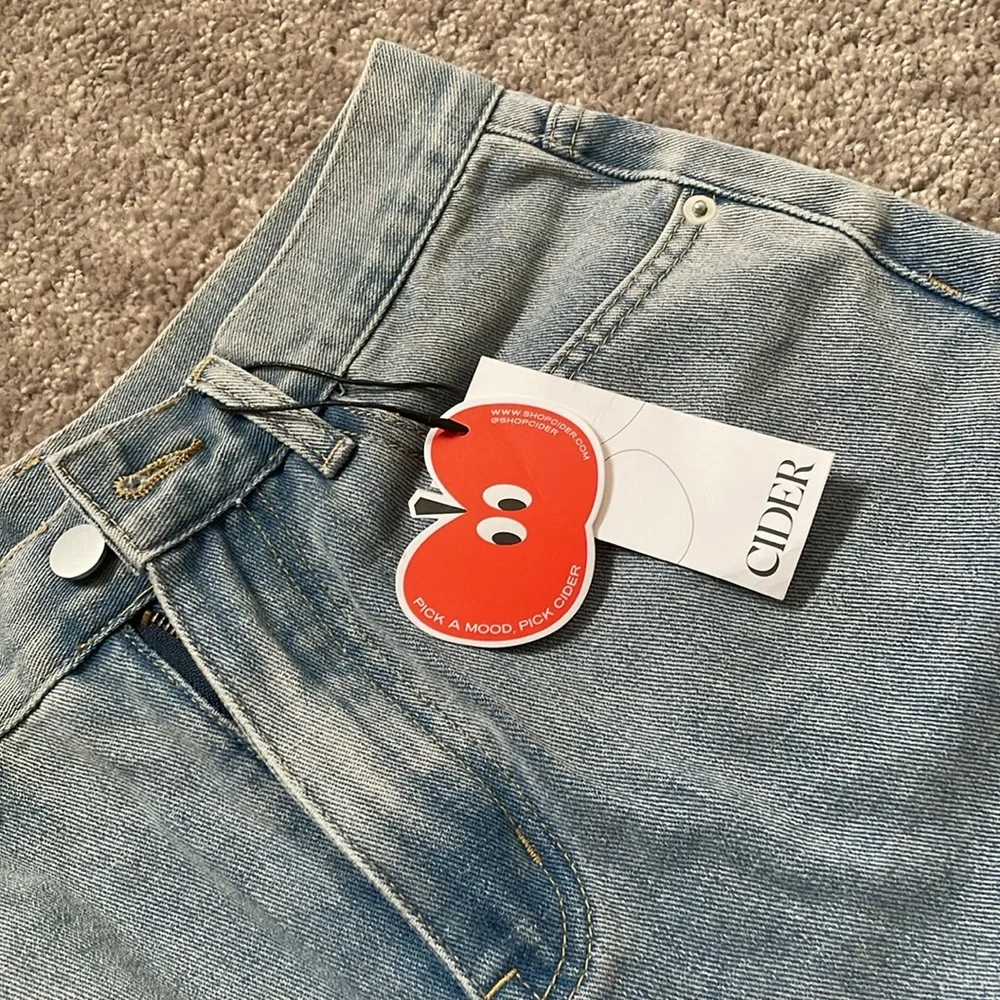 CIDER⚡️Cute Patchy Denim Jeans Size Small - Picture 8 of 14